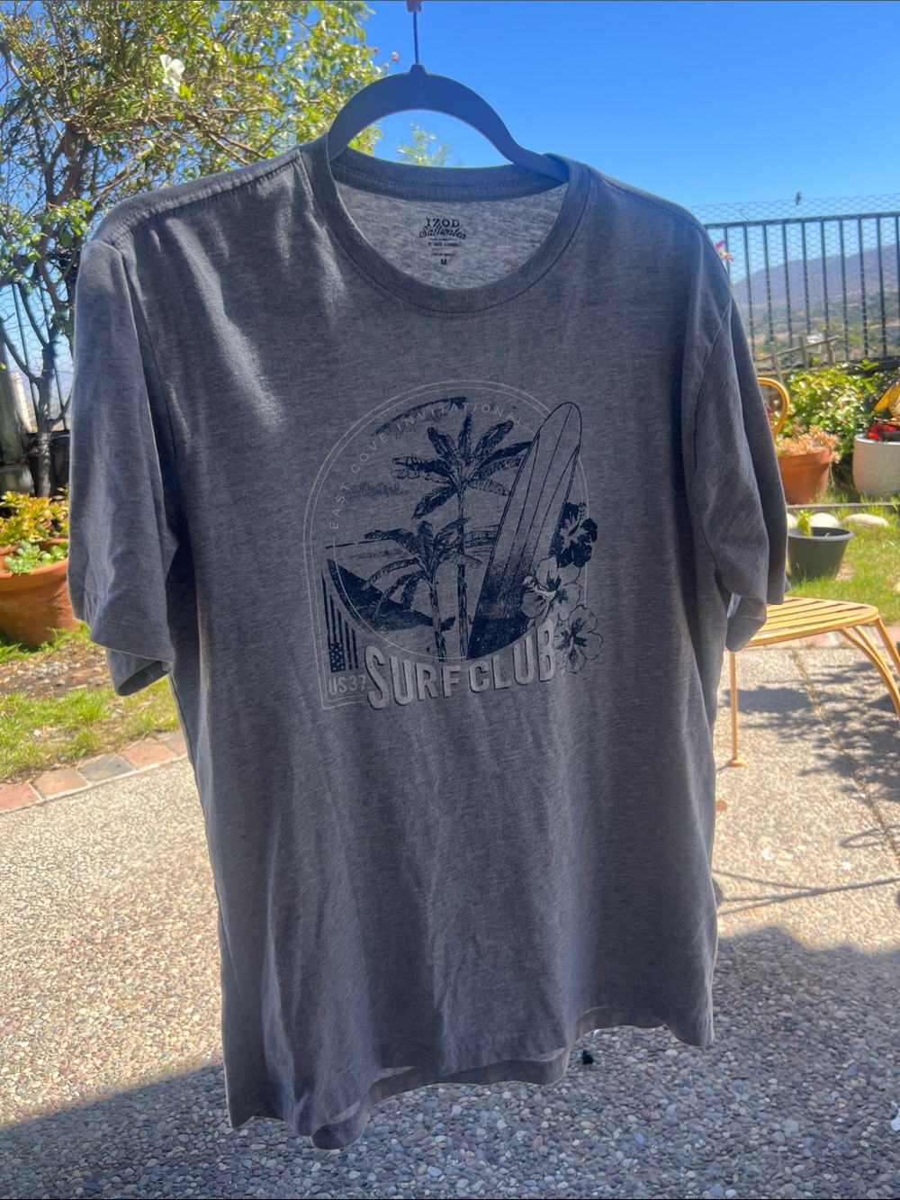 Izod Gray Surf Club Graphic Short Sleeve Tee